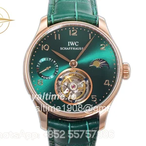 IWC Portugese Tourbillon Green Dial on Rose Gold