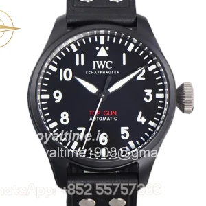 IWC Big Pilot’s Watch Automatic Top Gun IW326906 on Black Leather Strap