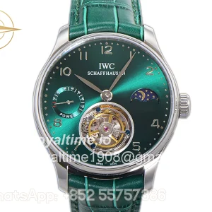 IWC Portugese Tourbillon Green Dial on Steel