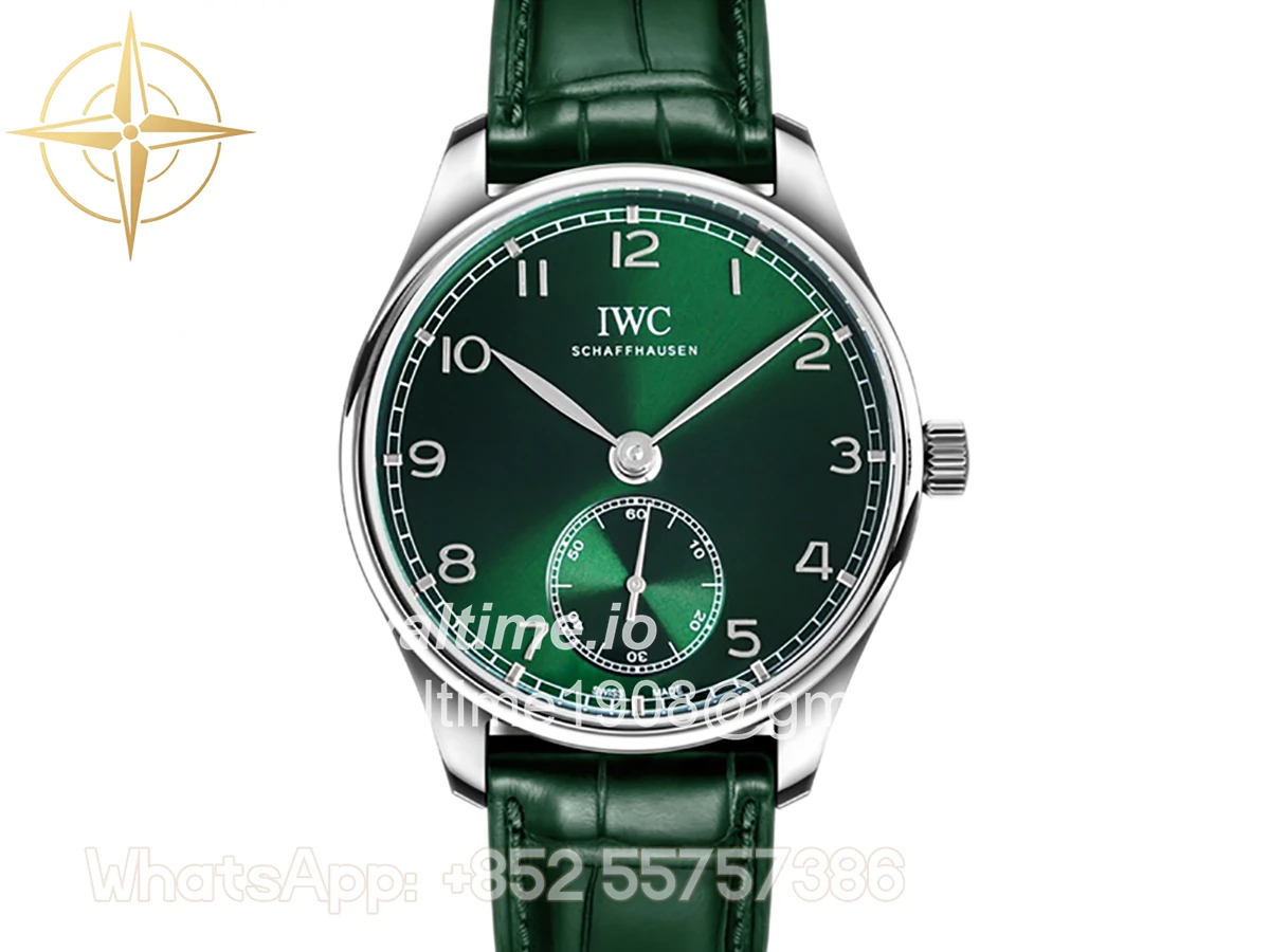 IWC Portugieser Automatic 40 IW358310 Green Dial in Steel
