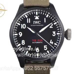 IWC Big Pilot’s Watch Automatic Top Gun IW326906 on Green Nylon Strap