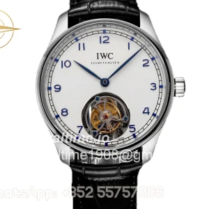 IWC Portugieser Hand-Wound Tourbillon White Dial in Steel IW5458