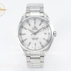 omega Aqua Terra 150m 41mm VSF White Textured Dial on SS Bracelet A8500