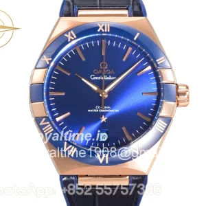 Omega Constellation Co-Axial Master Chronometer 41mm Blue Dial in Rose Gold