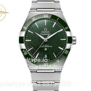 Omega Constellation Co-Axial Master Chronometer 41mm Green Dial with Ceramic Bezel on Bracelet