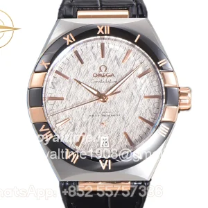Omega Constellation Co-Axial Master Chronometer 41mm White Dial in Steel/Rose Gold