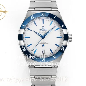 Omega Constellation Co-Axial Master Chronometer 41mm White Dial with Ceramic Bezel on Bracelet