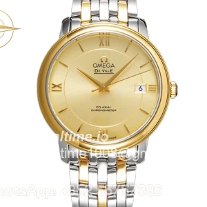Omega De Ville Co-Axial Chronometer 36.8mm Champagne Dial in Steel/Yellow Gold on Bracelet