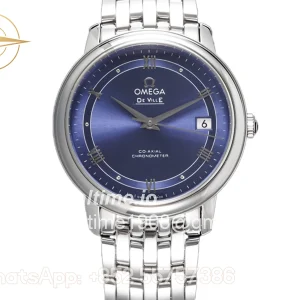 Omega De Ville Co-Axial Chronometer 36.8mm Light Blue Dial in Steel on Bracelet