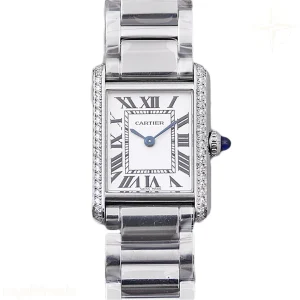 Cartier Tank Must 29.5mm White Dial with Diamond Bezel in Steel