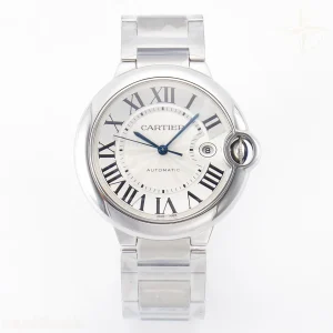 Cartier Ballon Bleu 42mm SS AF White Texture Dial on SS Bracelet A2824 V5
