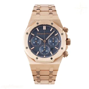 Audemars Piguet Royal Oak Self-Winding Chronograph Blue Dial in Rose Gold