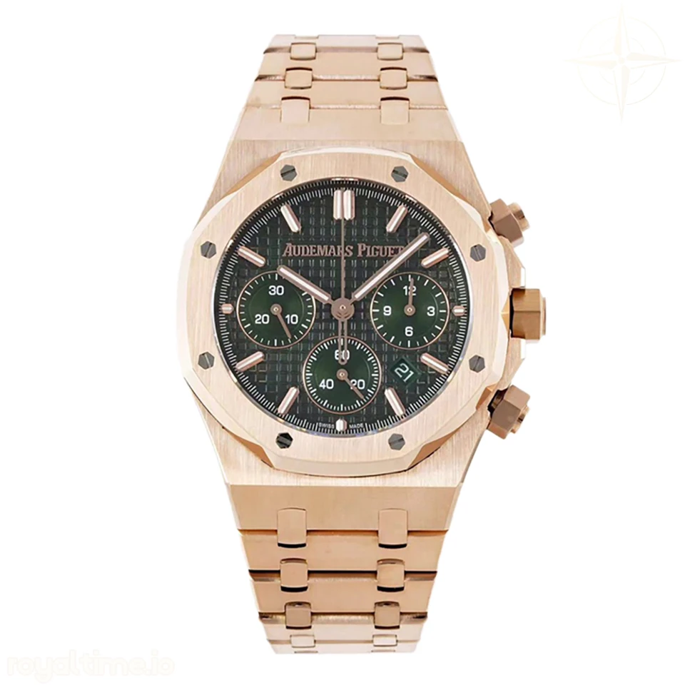 Audemars Piguet Royal Oak Self-Winding Chronograph Green Dial in Rose Gold