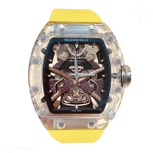 Richard Mille RM 047 Tourbillon Samurai Sapphire on Yellow Rubber Strap