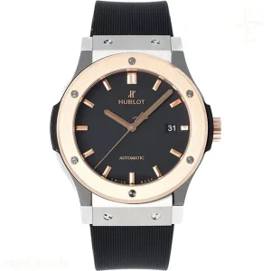Hublot Classic Fusion Automatic 42mm Black Dial on Steel/Rose Gold on Rubber Strap