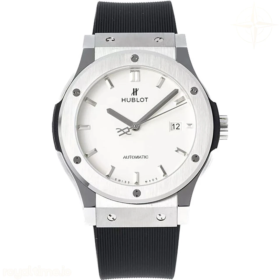 Hublot Classic Fusion Automatic 42mm White Dial on Rubber Strap