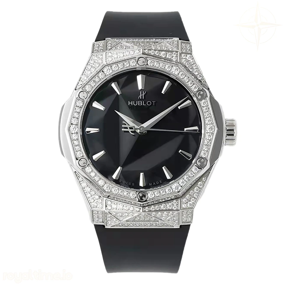 Hublot Classic Fusion Orlinski Titanium Alternative Pave 40mm Black Dial