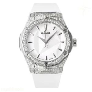 Hublot Classic Fusion Orlinski Titanium White Alternative Pave 40mm White Dial