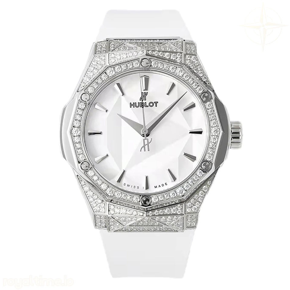 Hublot Classic Fusion Orlinski Titanium White Alternative Pave 40mm White Dial