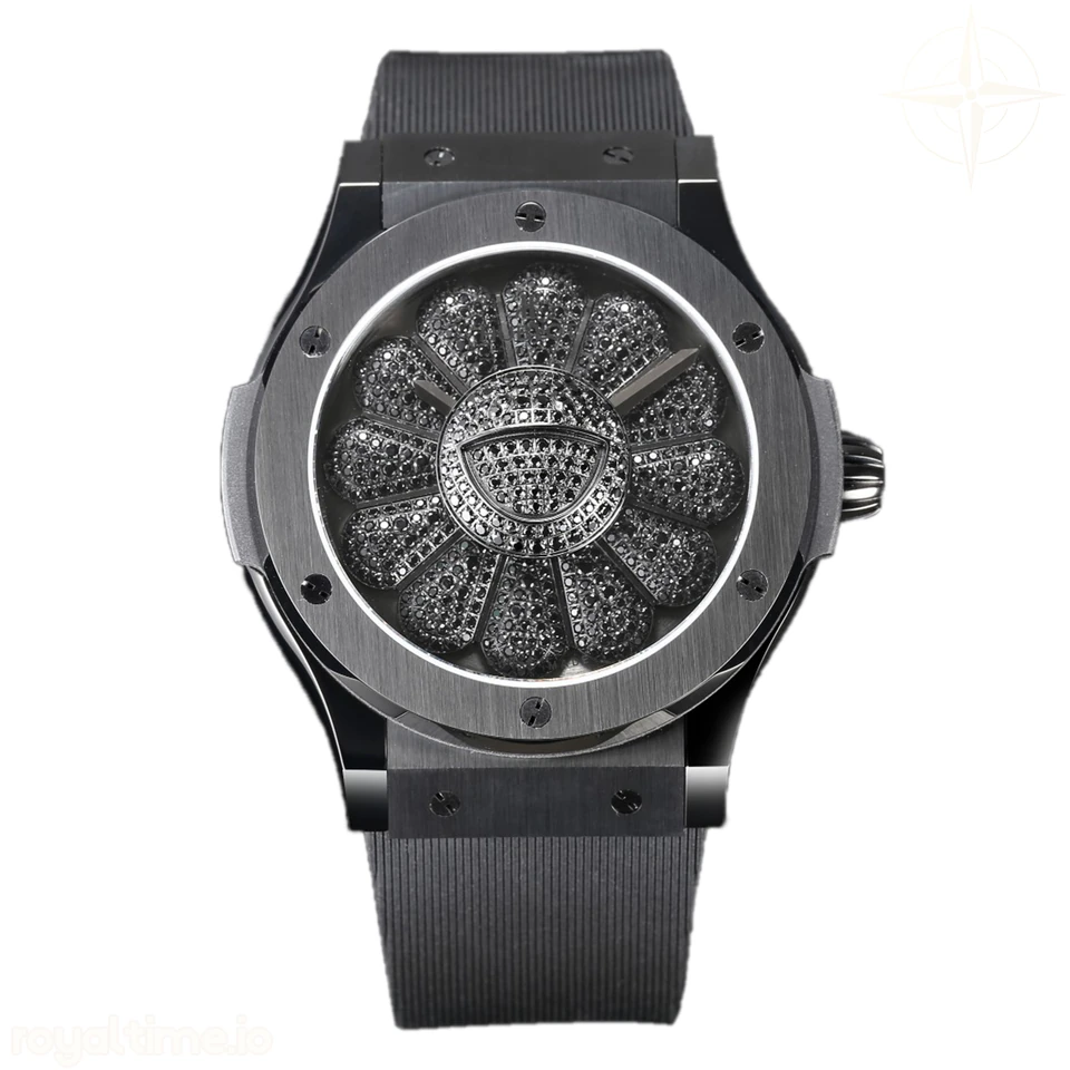 Hublot Classic Fusion Takashi Murakami 45mm Sunflower Dial on Rubber Strap
