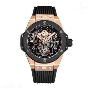 Hublot Classic Fusion Tourbillon 45mm with Ceramic Bezel Skeleton Dial in Rose Gold