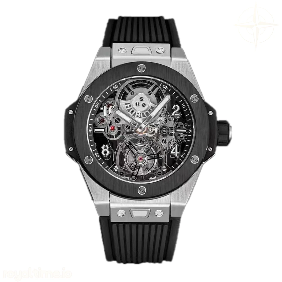 Hublot Classic Fusion Tourbillon 45mm with Ceramic Bezel Skeleton Dial in Steel