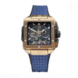 Hublot Square Bang Unico Gold Blue
