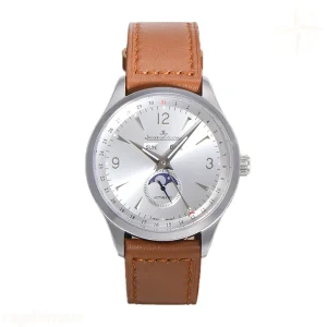 Jaeger-LeCoultre Master Calendar Silver Dial in Steel on Brown Leather Strap