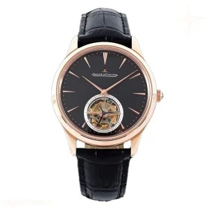 Jaeger-LeCoultre Master Control Tourbillon Black Dial in Rose Gold