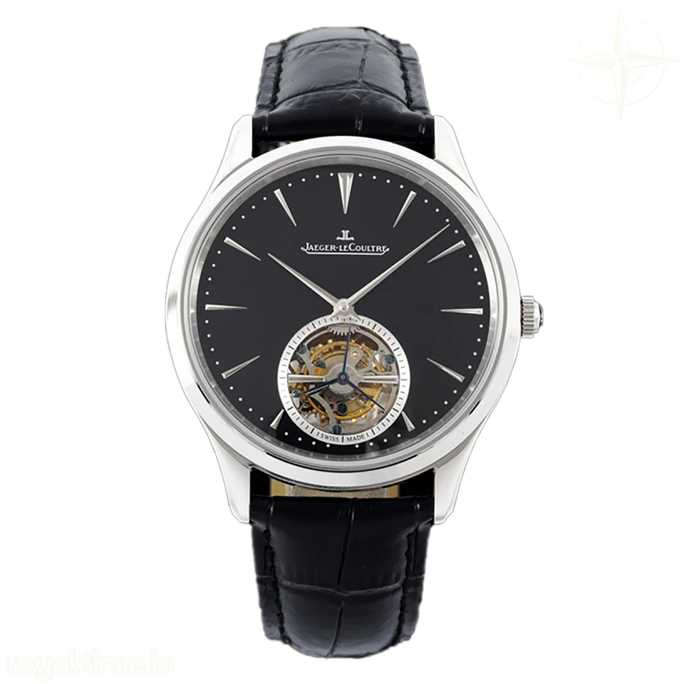 Jaeger-LeCoultre Master Control Tourbillon Black Dial in Steel
