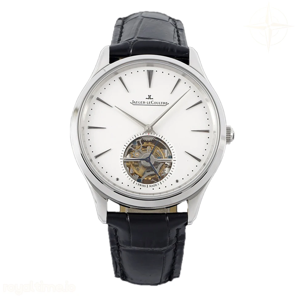 Jaeger-LeCoultre Master Control Tourbillon White Dial in Steel