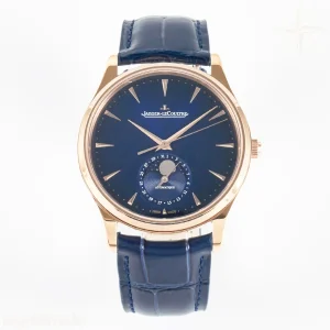 Jaeger-LeCoultre Master Ultra Thin Moon RG Z+F Blue Dial on Blue Leather Strap SA925