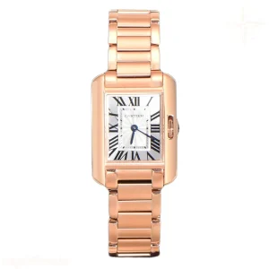 Cartier Tank Anglaise 30.2mm White Dial in Rose Gold
