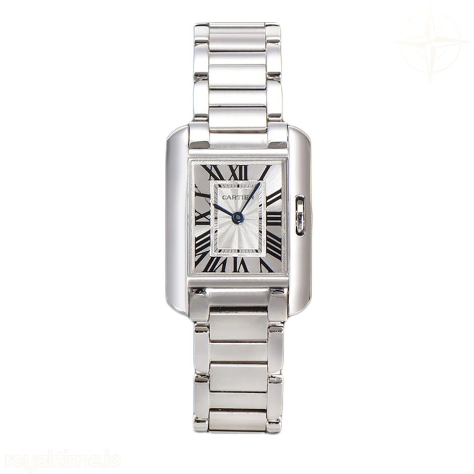 Cartier Tank Anglaise 30.2mm White Dial in Steel