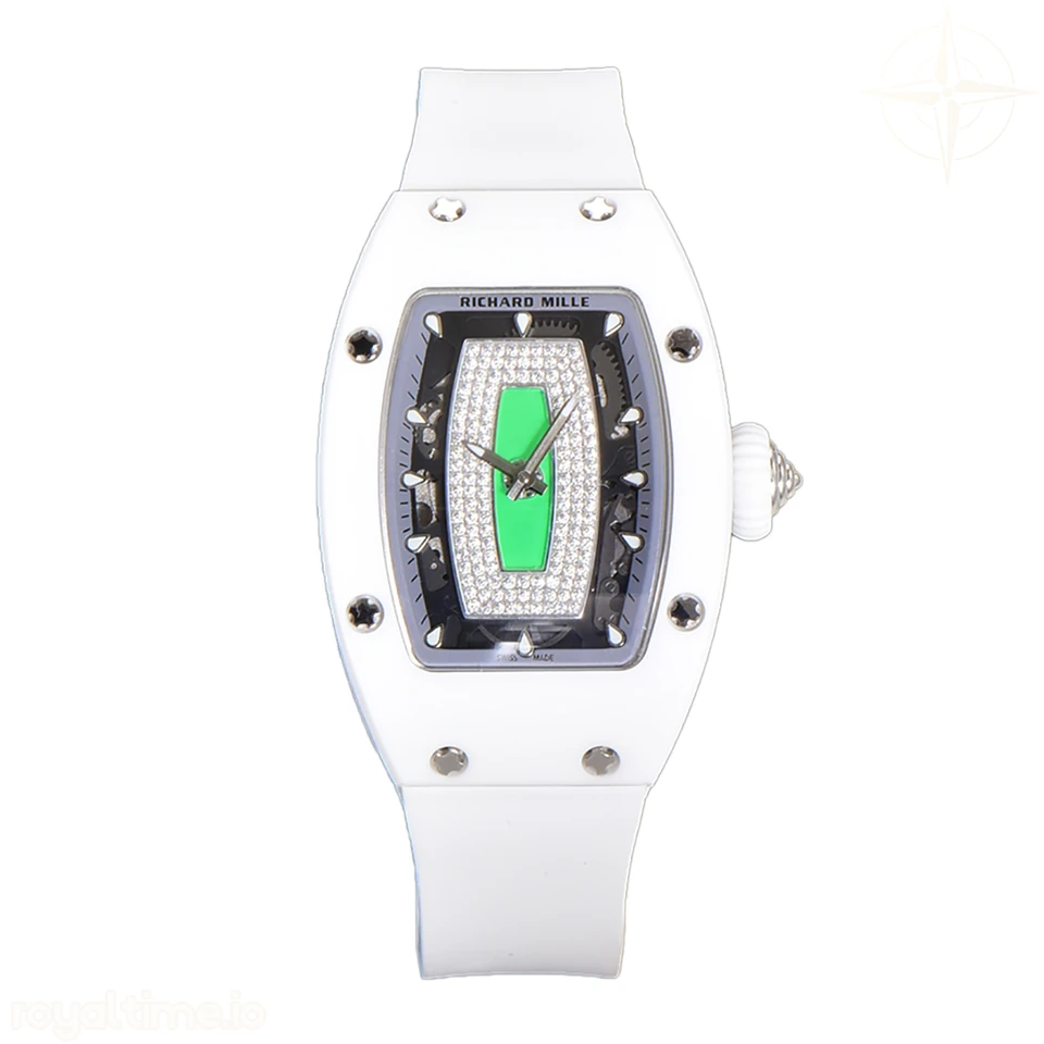 Richard Mille RM 007 Automatic Ladies White Ceramic Green