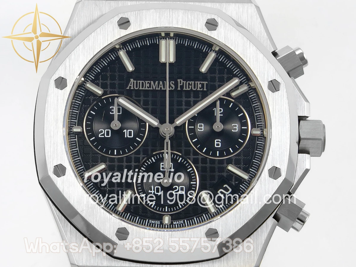 Audemars Piguet Royal Oak Chrono 26240 SS DDF Black Dial on SS Bracelet DD4401 (50th Anniversary) - Image 2
