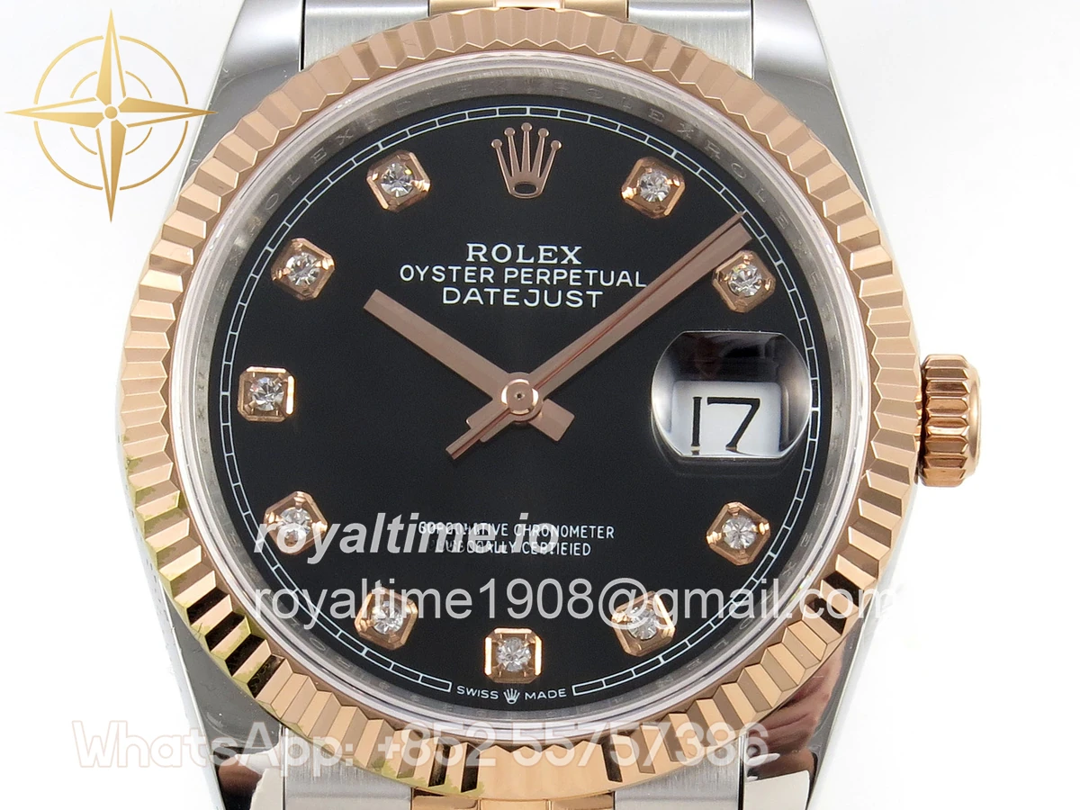 Rolex DateJust 36 126231 QF Black Diamonds Dial on Jubilee Bracelet QF3235 - Image 2