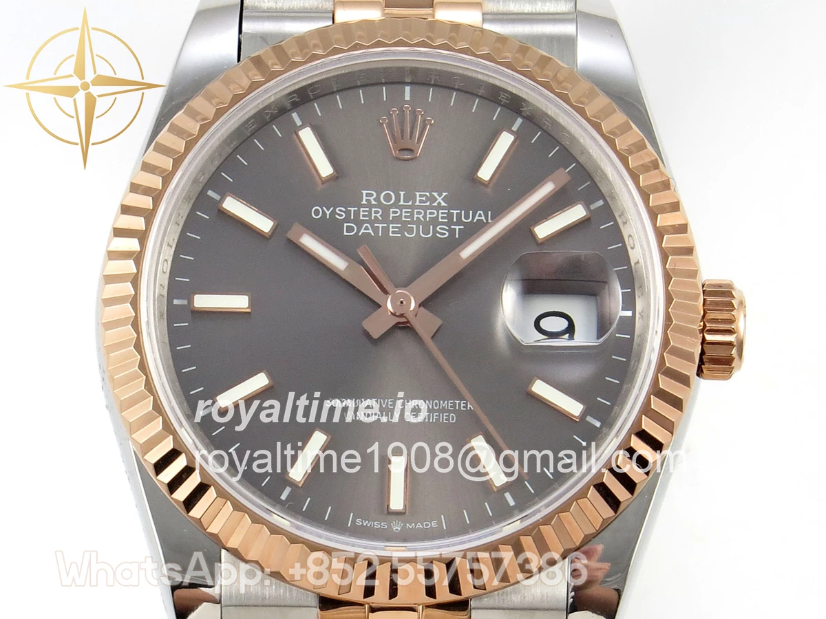 Rolex DateJust 36 126231 QF Gray Stick Dial on Jubilee Bracelet QF3235 - Image 2