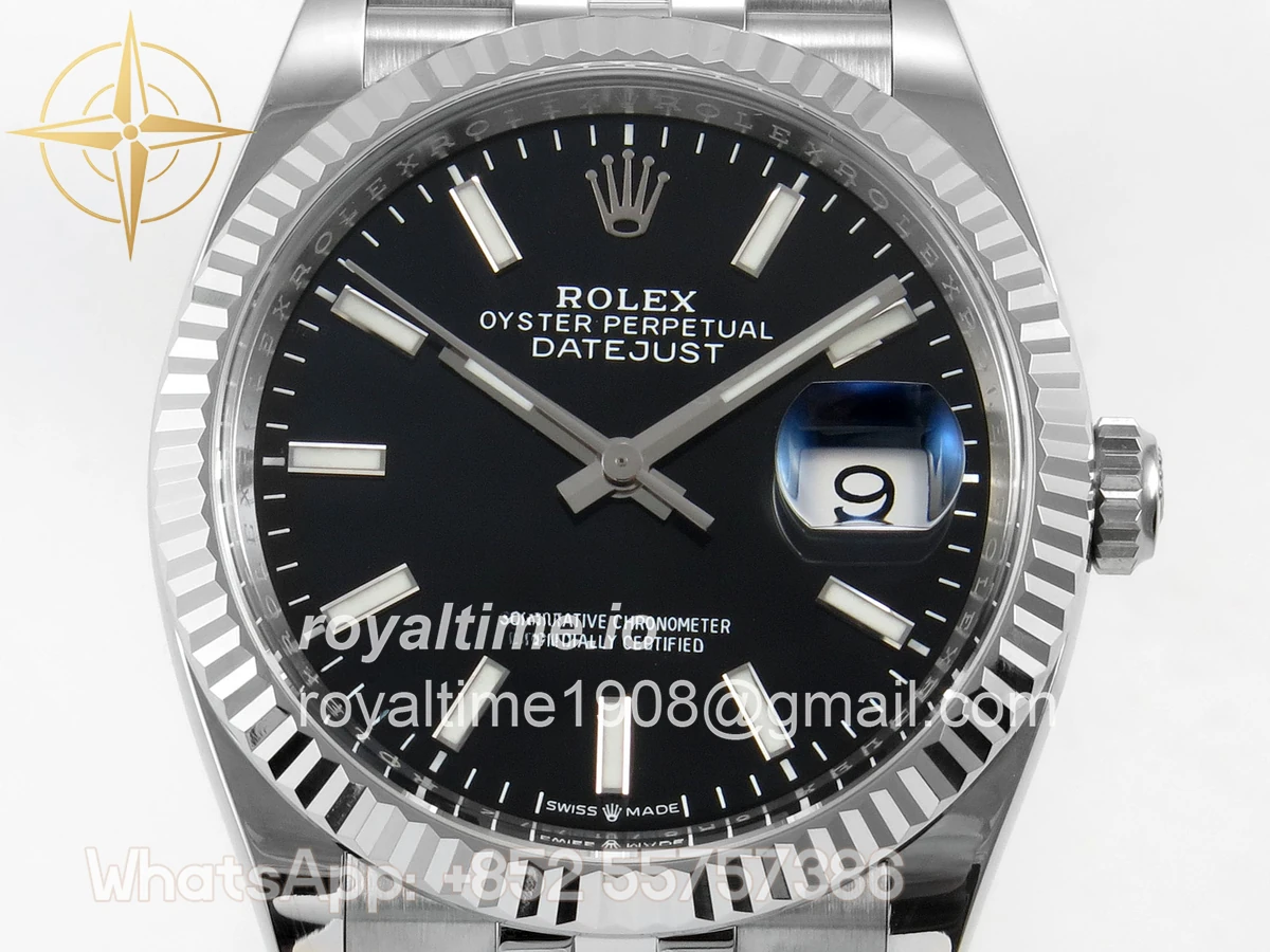Rolex DateJust 36 126234 Clean Plus 904L Steel Black Stick Dial on Jubilee Bracelet DD3235 - Image 2