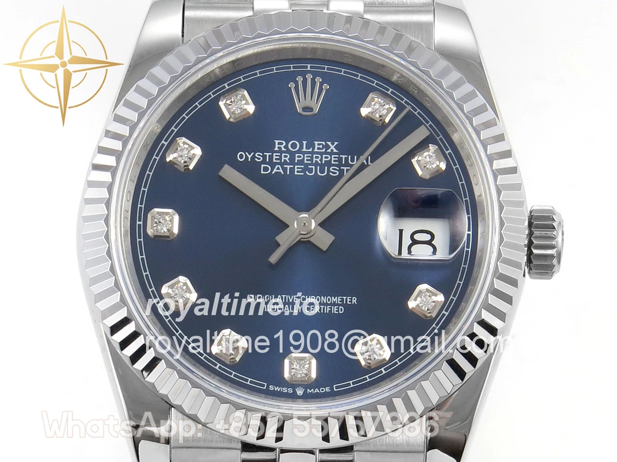 Rolex DateJust 36 126234 QF Blue Diamonds Dial on Jubilee Bracelet QF3235 - Image 2