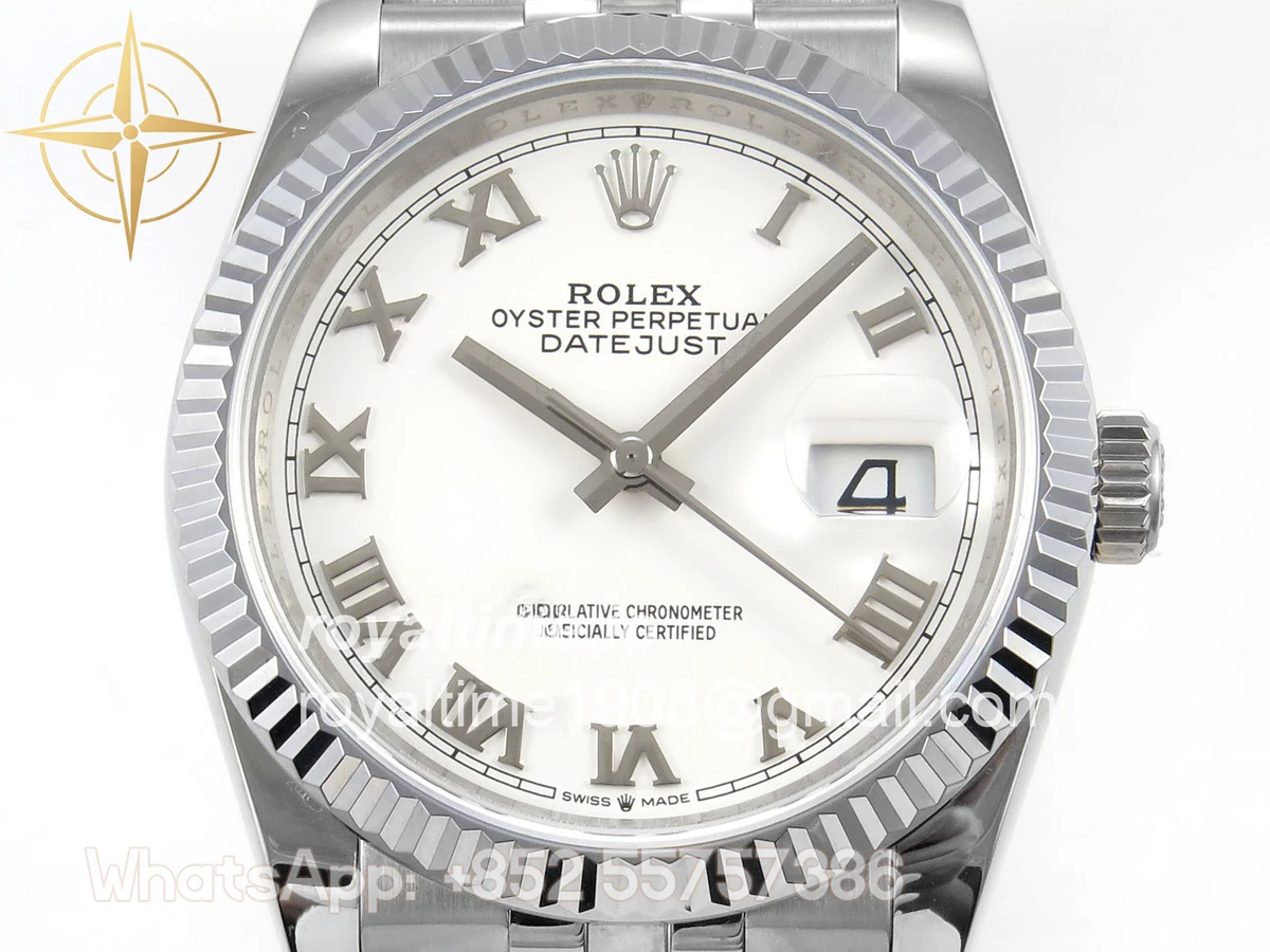 Rolex DateJust 36 126234 QF White Roman Dial on Jubilee Bracelet QF3235 - Image 2