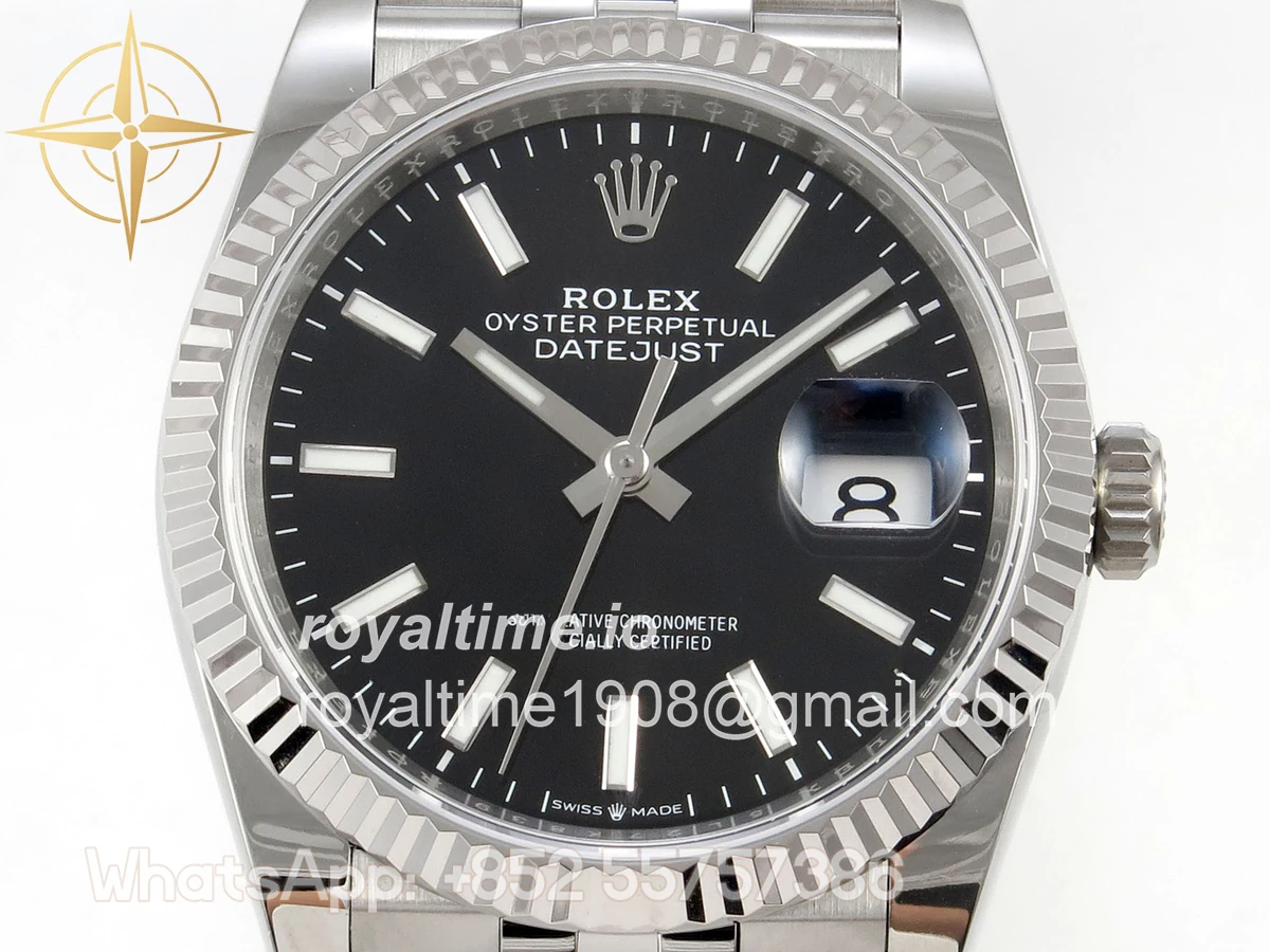 Rolex DateJust 36 SS 126234 ARF Black Stick Dial on Jubilee Bracelet DD3235 - Image 2