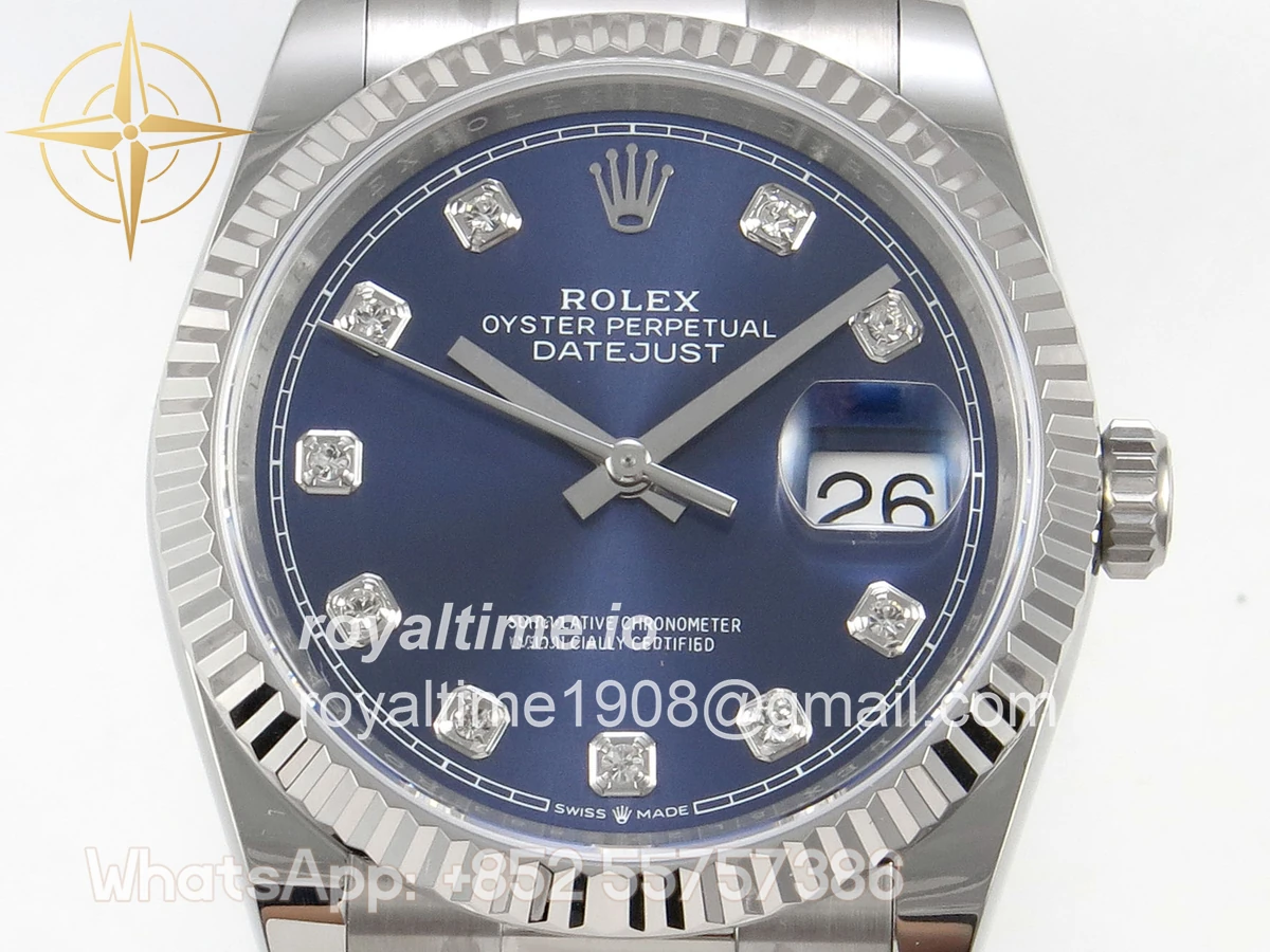 Rolex DateJust 36 SS 126234 ARF Blue Diamonds Dial on Oyster Bracelet DD3235 - Image 2