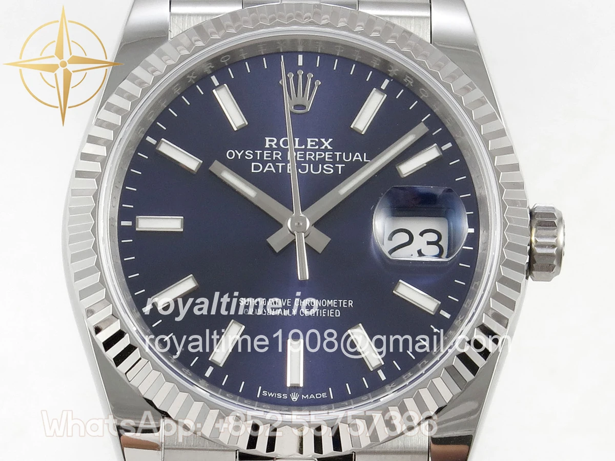 Rolex DateJust 36 SS 126234 ARF Blue Stick Dial on Jubilee Bracelet DD3235 - Image 2
