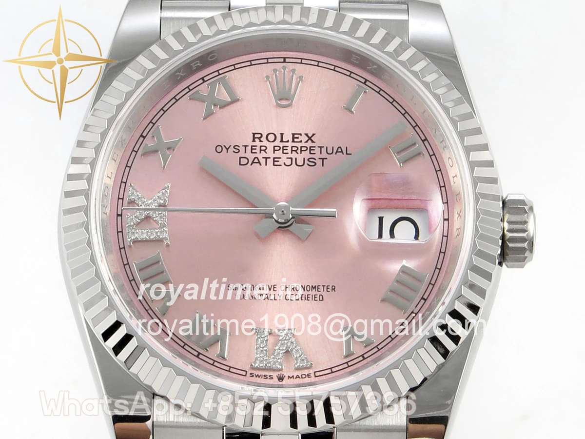 Rolex DateJust 36 SS 126234 ARF Pink Diamond Roman Dial on Jubilee Bracelet DD3235 - Image 2