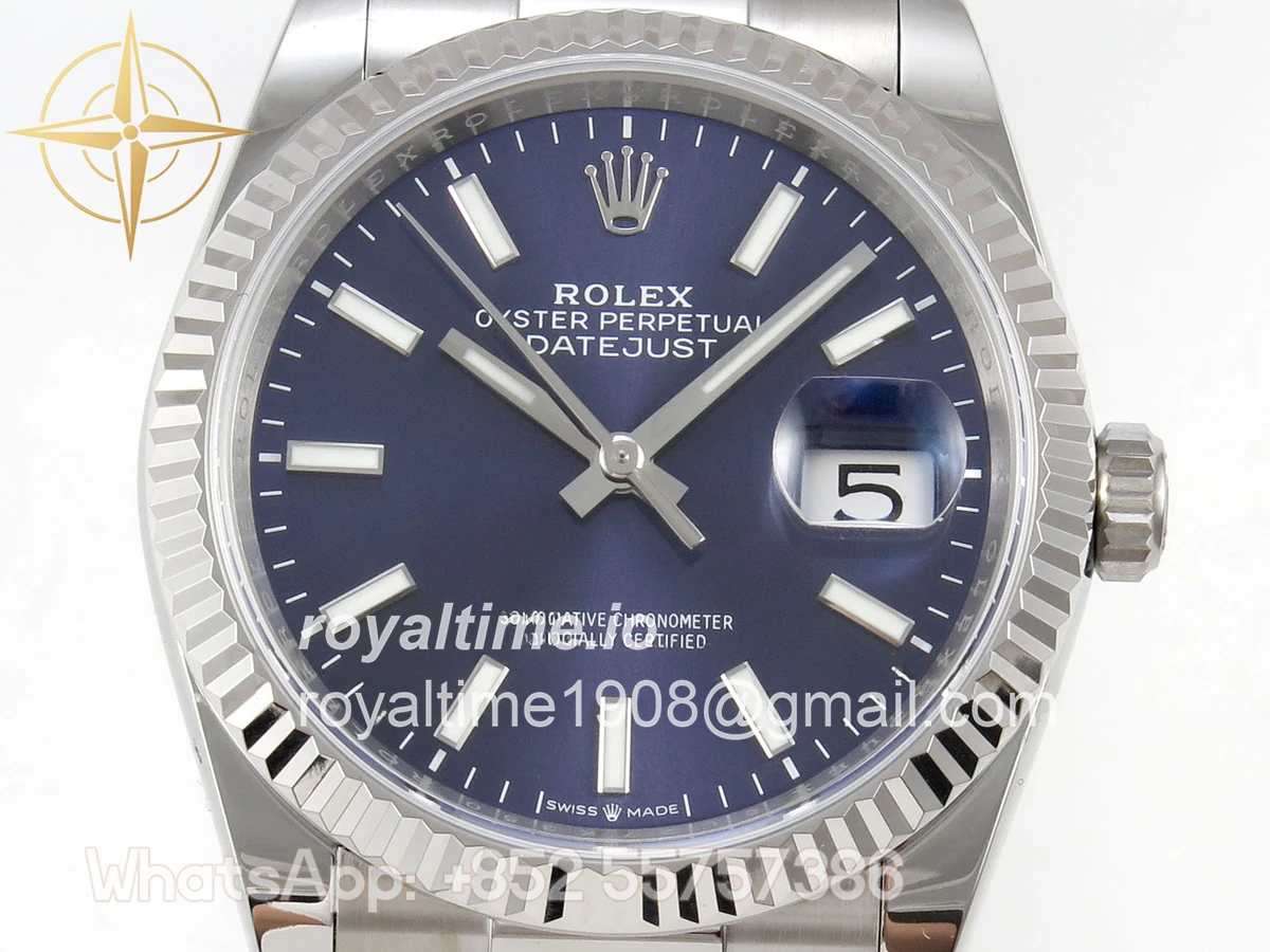Rolex DateJust 36 SS 126234 ARF Purple Stick Dial on Oyster Bracelet DD3235 - Image 2