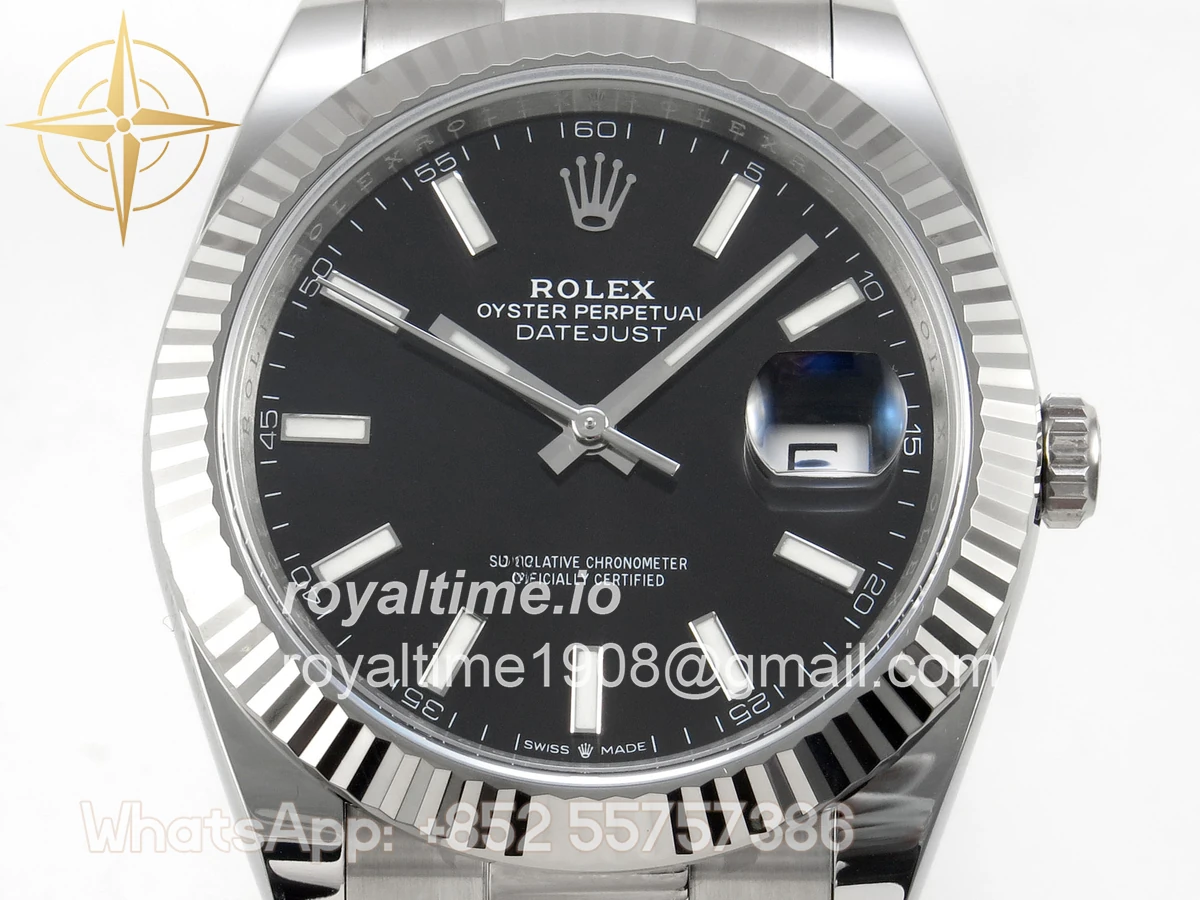 Rolex DateJust 41 126334 904L SS SCF Black Dial on Oyster Bracelet VR3235 - Image 2