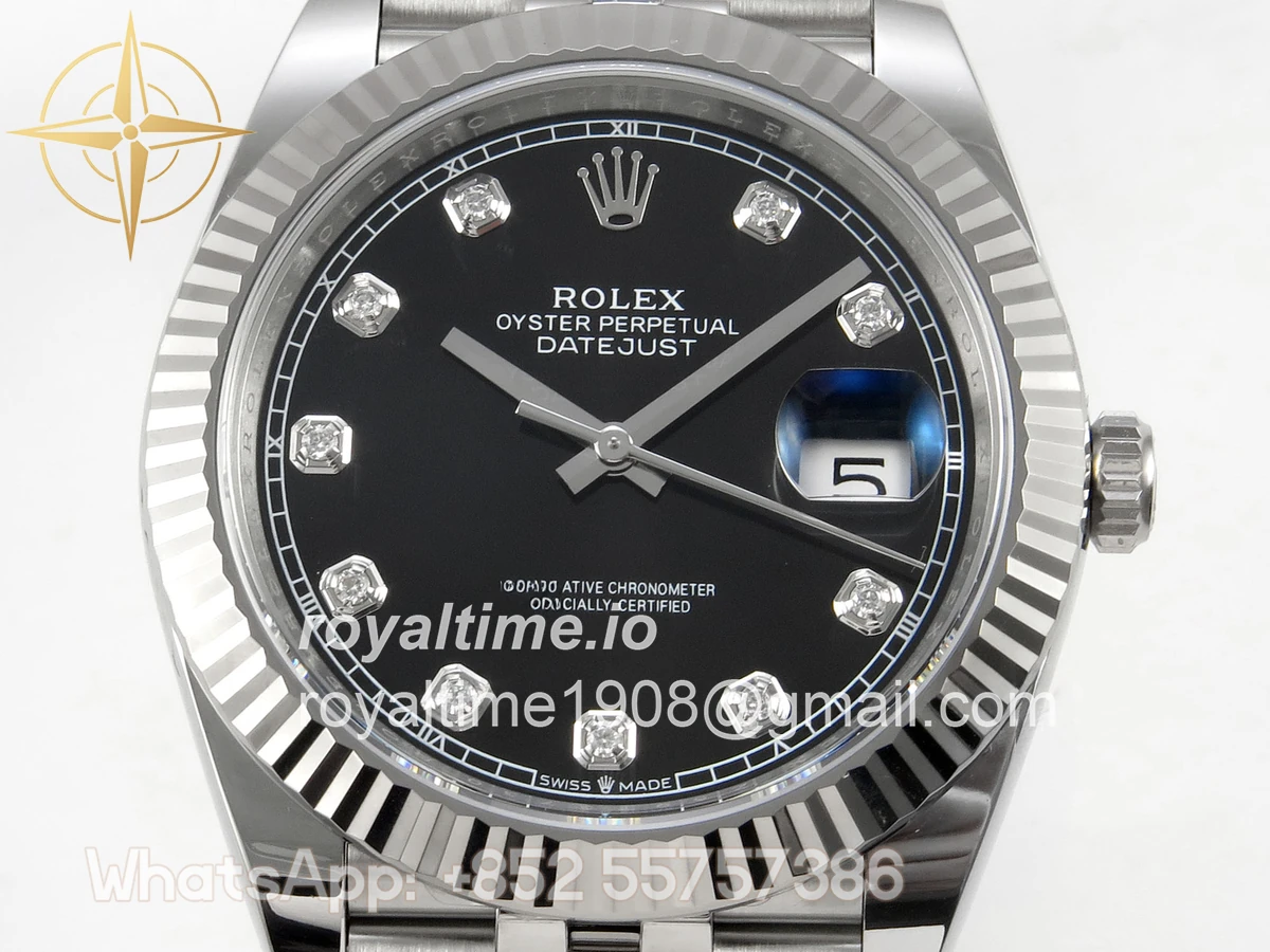 Rolex DateJust 41 126334 904L SS SCF Black Diamonds Dial on Jubilee Bracelet VR3235 - Image 2