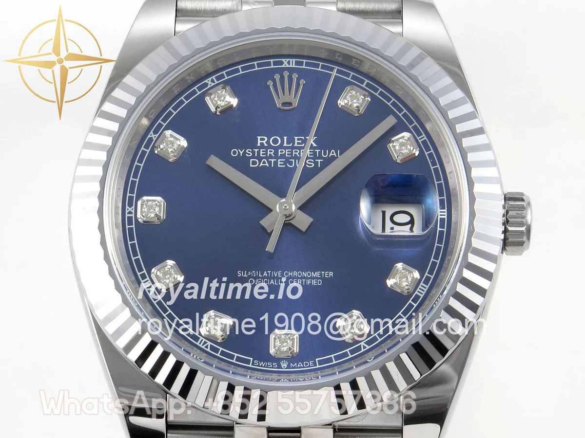 Rolex DateJust 41 126334 904L SS SCF Blue Diamonds Dial on Jubilee Bracelet VR3235 - Image 2