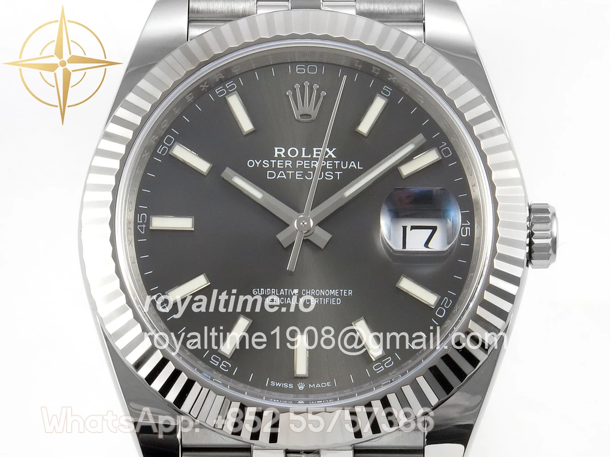 Rolex DateJust 41 126334 904L SS SCF Gray Dial on Jubilee Bracelet VR3235 - Image 2